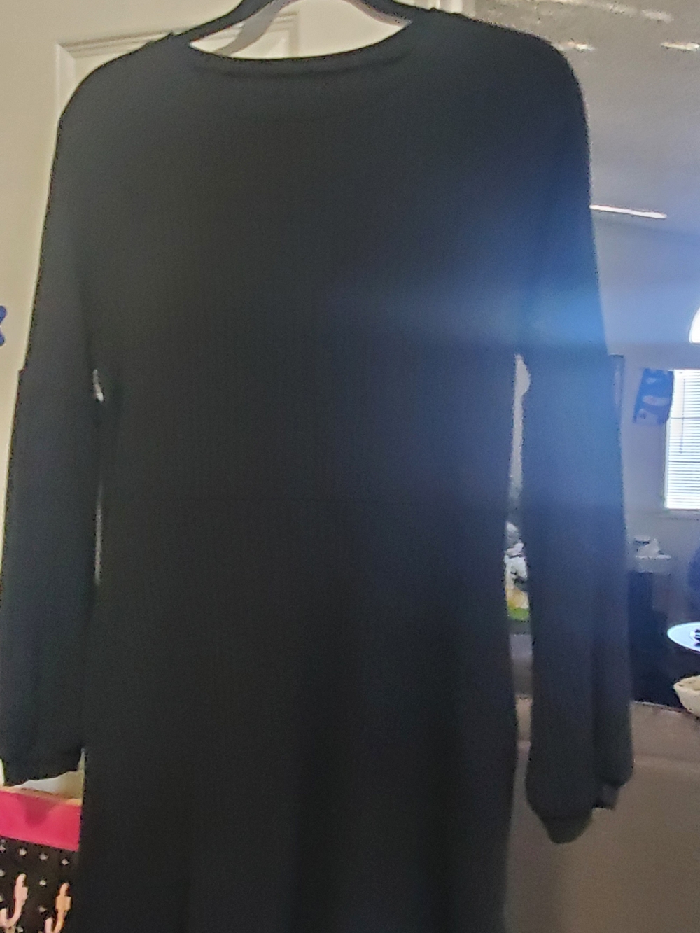 Black Long-Sleeve Women's Dress